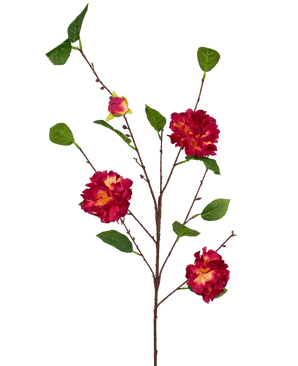 Fiore artificiale Camelia giapponese 95 cm rosso vino