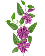 Fiore artificiale Clematis grande 81 cm viola