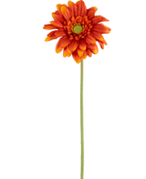 Fiore artificiale Gerbera mini 47 cm arancio morbido