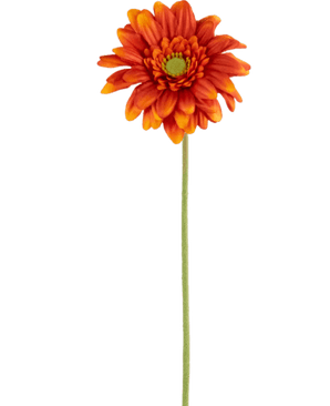 Fiore artificiale Gerbera mini 47 cm arancio morbido