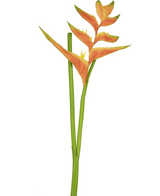 Fiore artificiale Heliconia 110 cm arancione