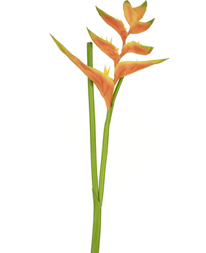 Fiore artificiale Heliconia 110 cm arancione