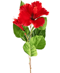 Fiore artificiale Hibiscus 64 cm rosso