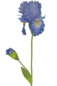 Fiore artificiale Iris 80 cm blu