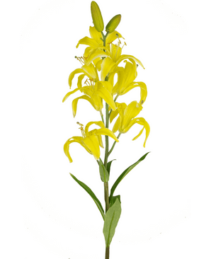 Fiore artificiale Martagon Lily 78 cm giallo