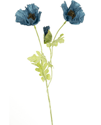 Fiore artificiale Papavero 73 cm blu scuro