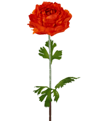 Fiore artificiale Ranunculus 51 cm arancio scuro