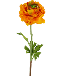 Fiore artificiale Ranunculus 51 cm giallo scuro