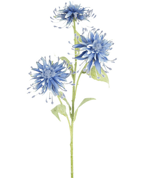 Fiore artificiale Scabiosa Japonica 70 cm blu