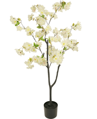 Fiori di ciliegio finti 120 cm bianco