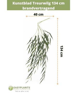 Foglia artificiale Salice piangente 134 cm ignifuga