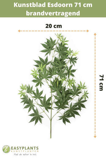 Foglia d'acero artificiale di 71 cm ignifuga