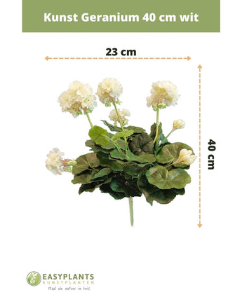Gerani finti 40 cm bianco