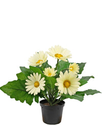 Fiore artificiale Gerbera 28 cm bianca