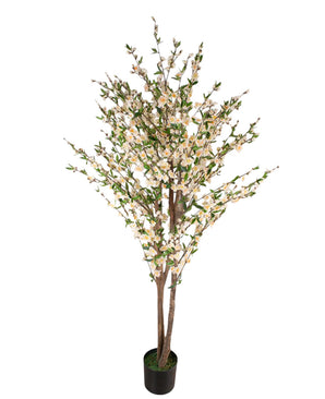 Piante Finte di fiori di ciliegio 180 cm crema