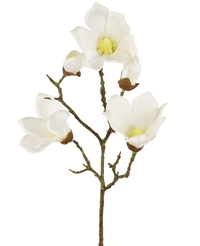 Magnolia Artificiale Real Touch Bianco 72cm