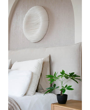Pachira artificiale di 30 cm in vaso ornamentale nero