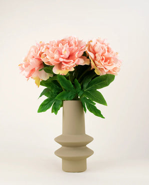 Composizione fiori finti Peony Soft Pink 39 cm