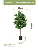 Pianta di tabacco artificiale Ficus Lyrate 180 cm