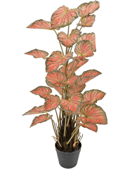 Piante Finte Caladium 90 cm rosa