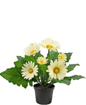 Piante Finte Gerbera 28 cm bianca