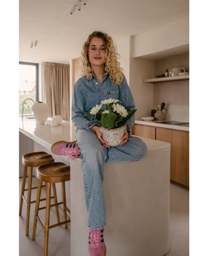 Piante Finte Gerbera 28 cm bianca