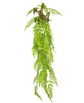 Piante Finte pensile Fern Deluxe 120 cm con sistema di sospensione