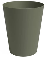De Plantenbak Porto Ø30cm x H40cm is een effen, olijfgroene, cilindervormige plantenbak met gladde zijkanten en een licht uitlopende bovenkant.
