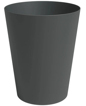 De Plantenbak Porto Ø30cm x H40cm is een effen, donkergrijze cilindervormige plantenbak met een licht uitlopende opening, afgebeeld tegen een witte achtergrond.