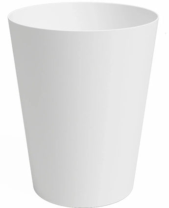 De Plantenbak Porto Ø40cm x H50cm is een effen, witte, cilindervormige plantenbak met een licht uitlopende bovenkant, tegen een witte achtergrond.