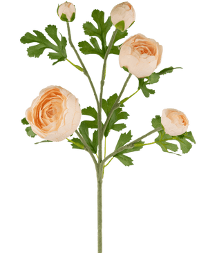 Ramo artificiale Ranunculus x5 Real Touch rosa 62 cm