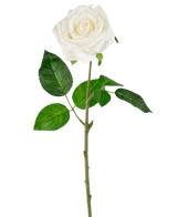 Rosa artificiale "Emine" Real Touch White 43cm