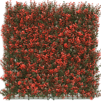 Siepe artificiale Buxus rosso 50x50 cm UV