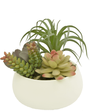 Succulente artificiali da giardino 14 cm in vaso ornamentale