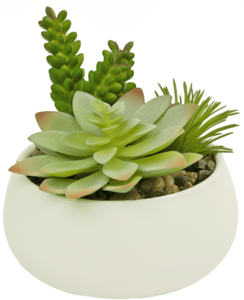 Succulente artificiali da giardino da 13 cm in vaso ornamentale
