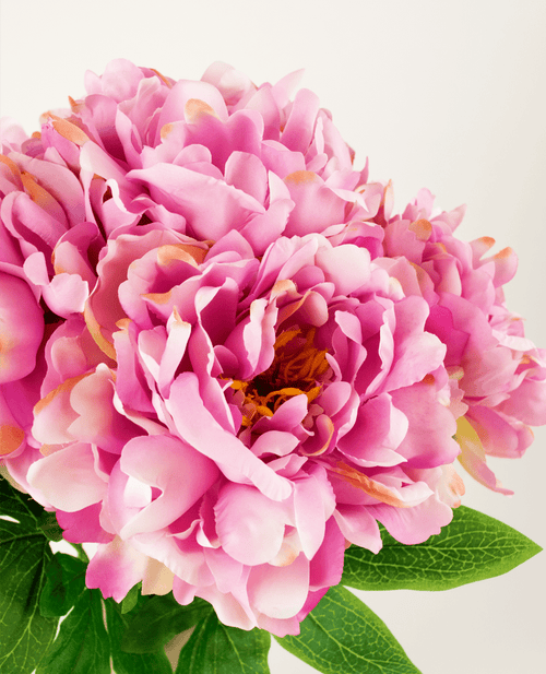 Bouquet di fiori artificiali in seta peonia rosa chiaro