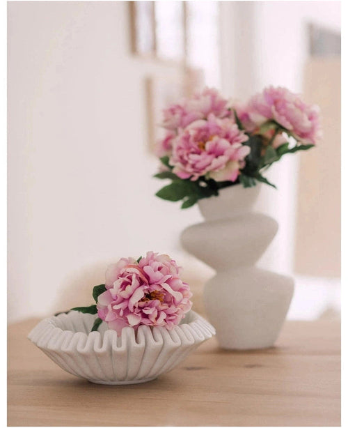 Bouquet di fiori artificiali in seta peonia rosa chiaro