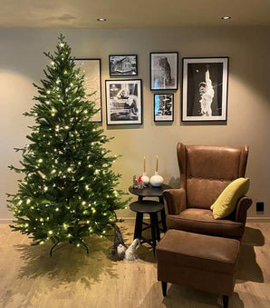 Albero di Natale artificiale di alta qualità Hageland 210 cm 350-LED