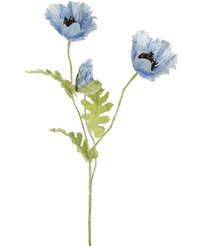 Fiore artificiale Papavero 73 cm blu