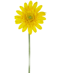 Gerbera artificiale 53 cm giallo