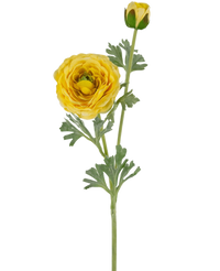 Ranuncolo artificiale Real Touch Yellow 60 cm