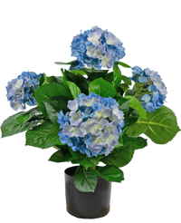 Ortensie artificiali 43 cm blu