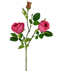 Ramo di rosa artificiale Real Touch rosa scuro 72 cm