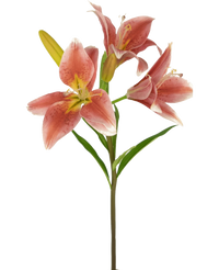 Fiore artificiale giglio asiatico 66 cm rosa antico