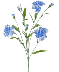 Fiore artificiale Garofano a grappolo 70 cm blu