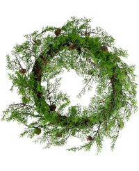 Ghirlanda artificiale di pino 60 cm verde