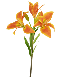 Fiore artificiale giglio asiatico 66 cm arancione