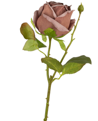 Rose artificiali Deluxe 45 cm essiccate viola