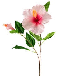 Fiore artificiale Hibiscus 64 cm rosa chiaro