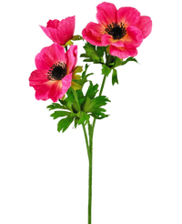Fiore artificiale Anemone ramificato 56 cm rosa